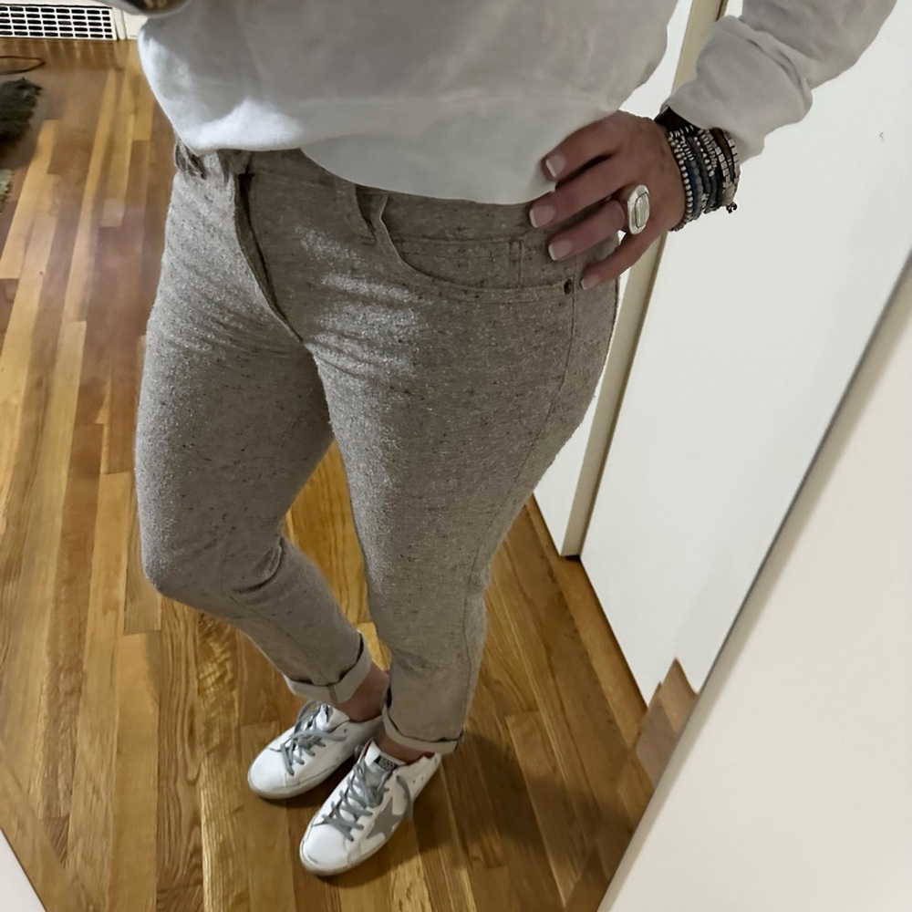 Current/Elliott The Fling Pants-Oatmeal Tweed